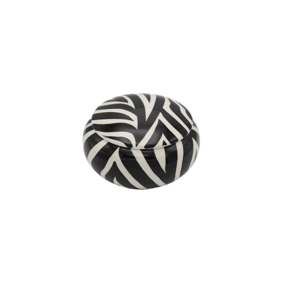 ZEBRA DESENLİ SERAMİK KUTU